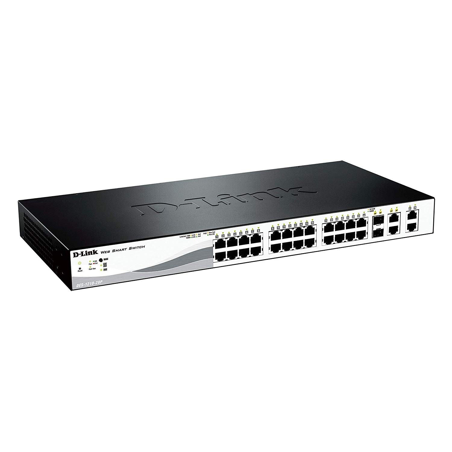 D-LINK 24 x 10/100MBPS; 2 10/100/1000BASE-T WITH PoE (193W PoE budget)