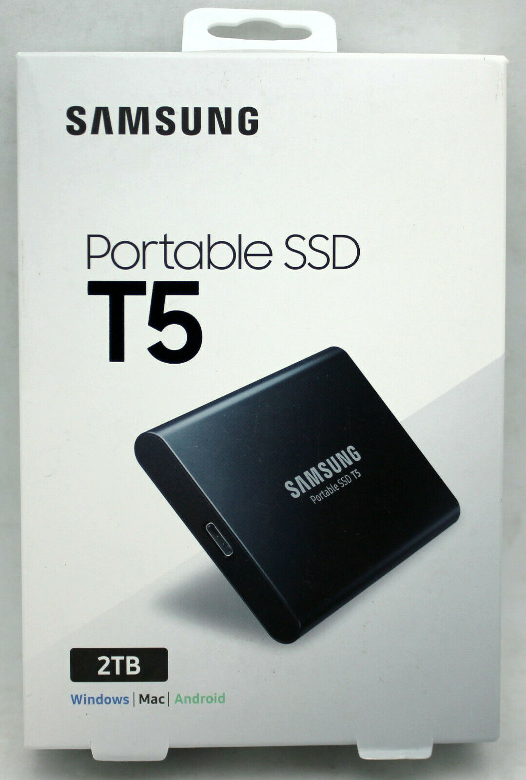 Samsung MU-2T0BW 2TB USB 3.1 Gen 2 Portable SSD  with both USB Type A and Type C cables, Read and Write Speed up to 540 MB/s