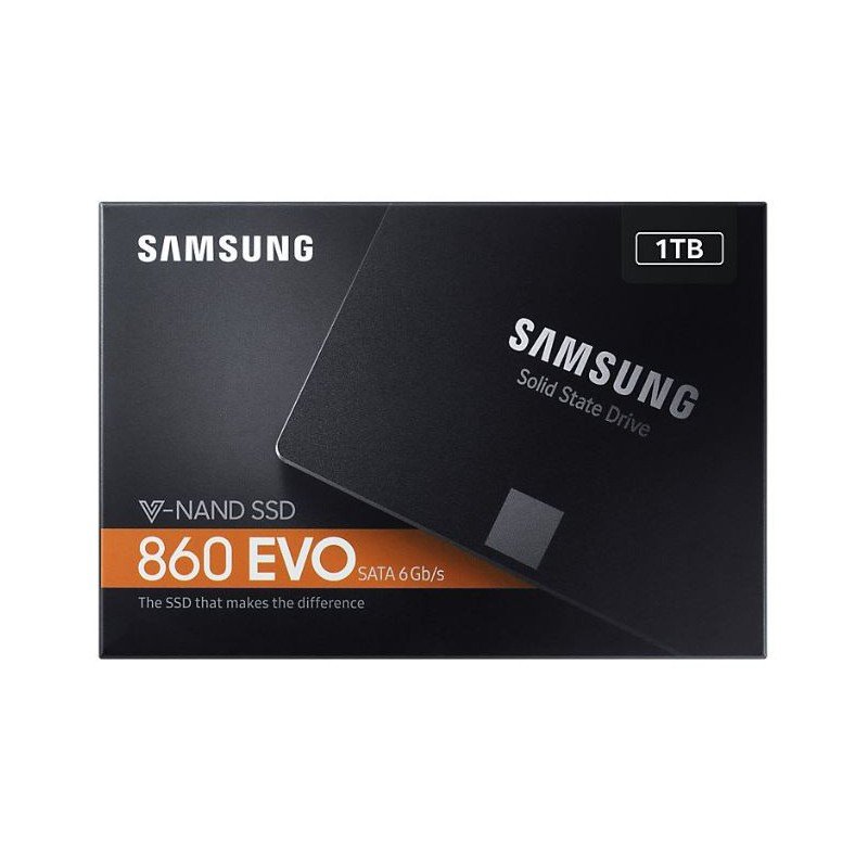 Samsung MZ-76E1T0BW 860 EVO 1 TB SSD, Read Speed up to 550 MB/s, Write Speed up to 520 MB/s