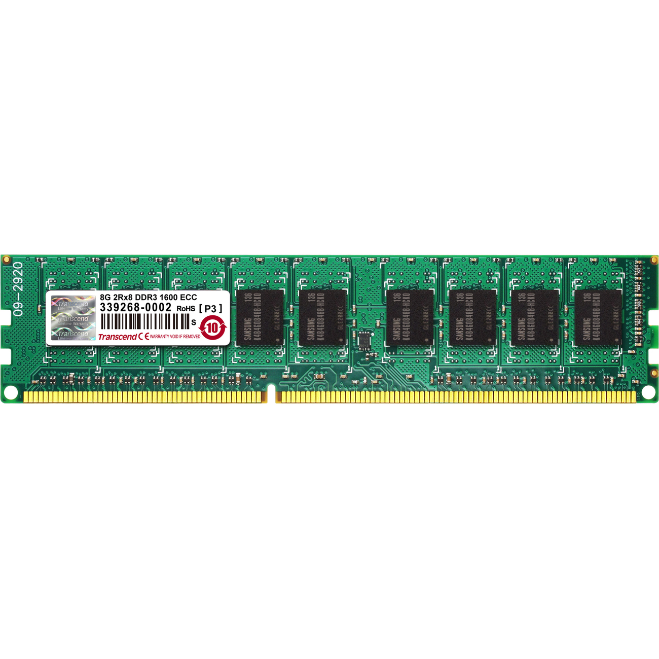 Transcend 8GB Unregistered ECC DDR3-1600 240-Pin