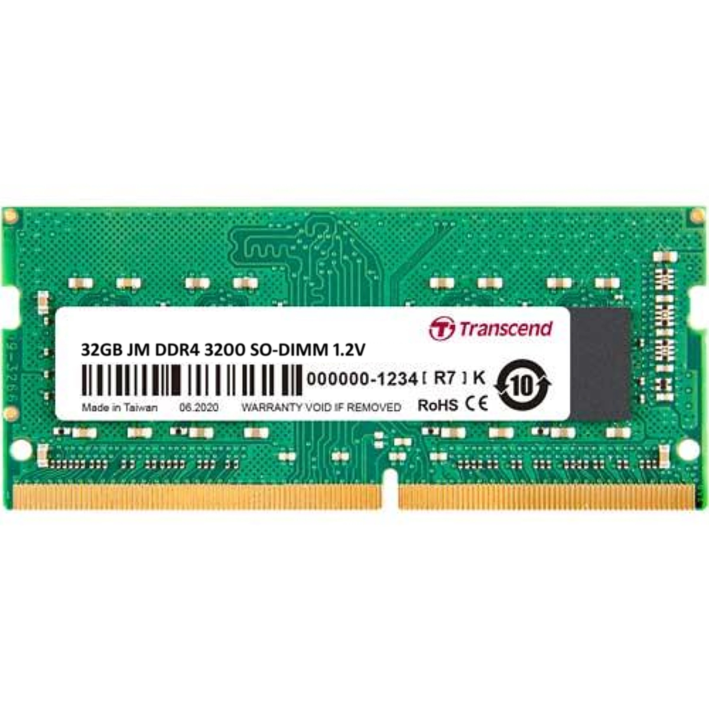 Transcend JetRam™ 32GB DDR4-3200 288-Pin Desktop DIMM – SpeedComputers