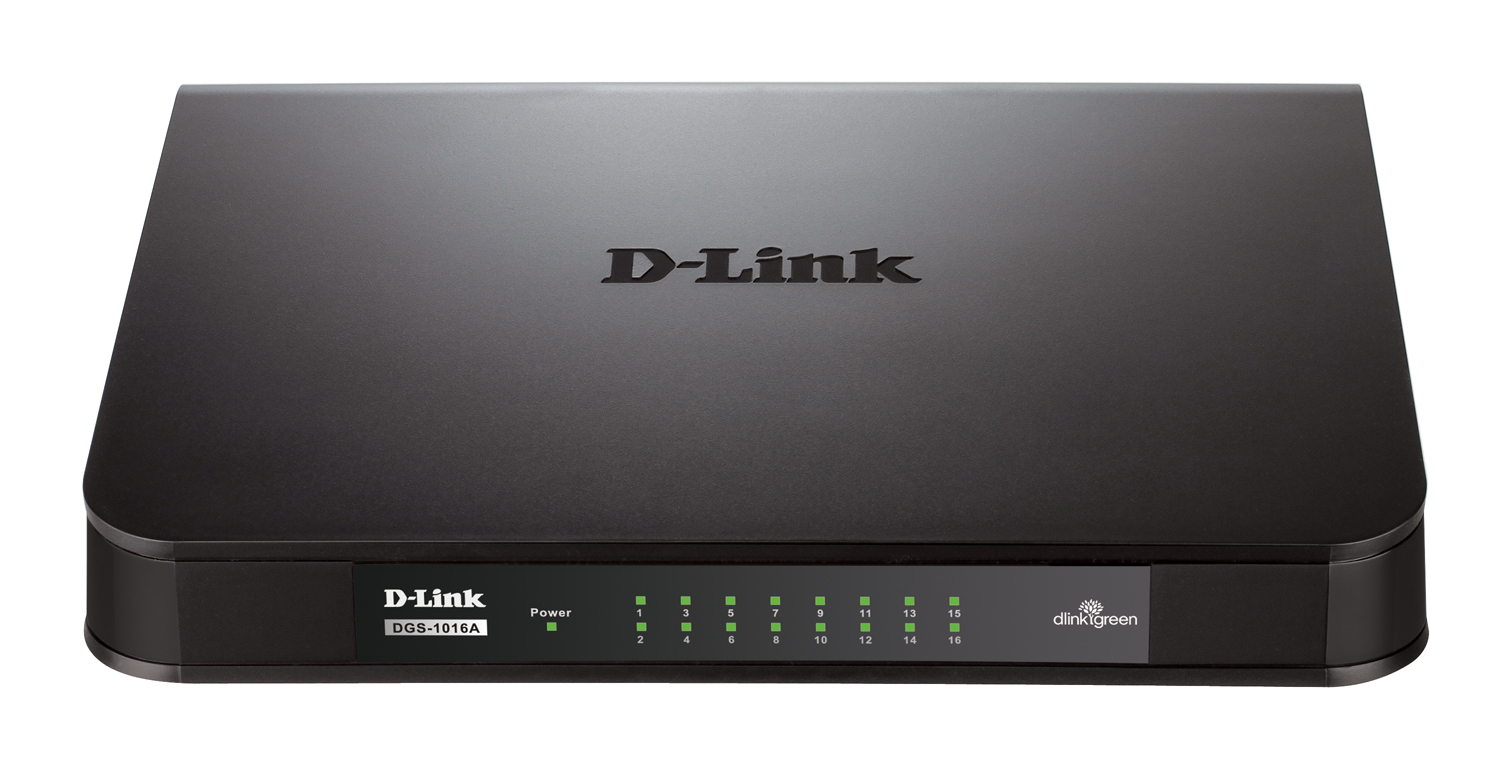D-Link 16 Port 10/100/1000Mbps Desktop Ethernet Switch, D-Link GreenTM Technology