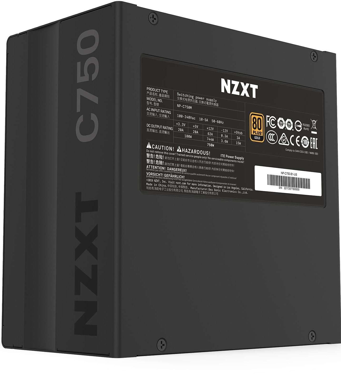 NZXT C Series C750 – 750W ATX modular PSU 80 PLUS Gold